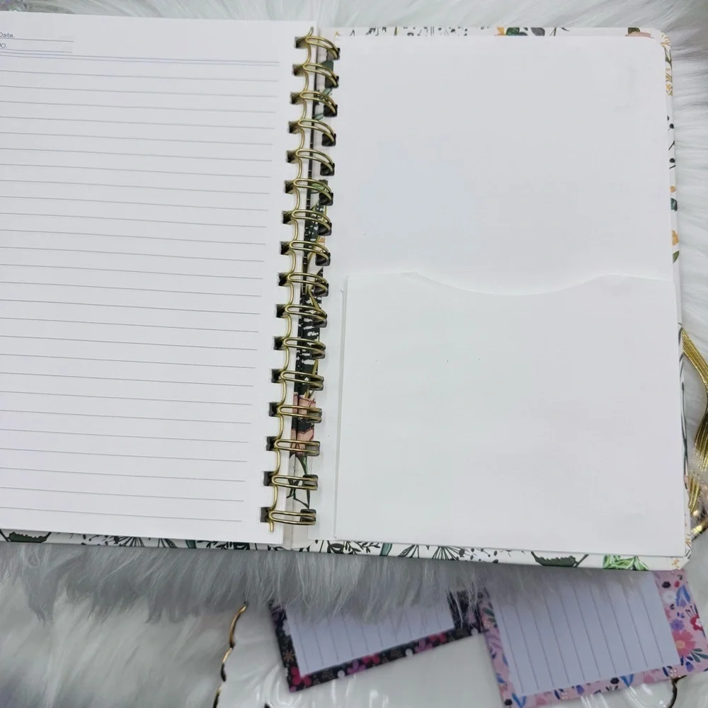 Floral Spiral Notebook and Notepad Set